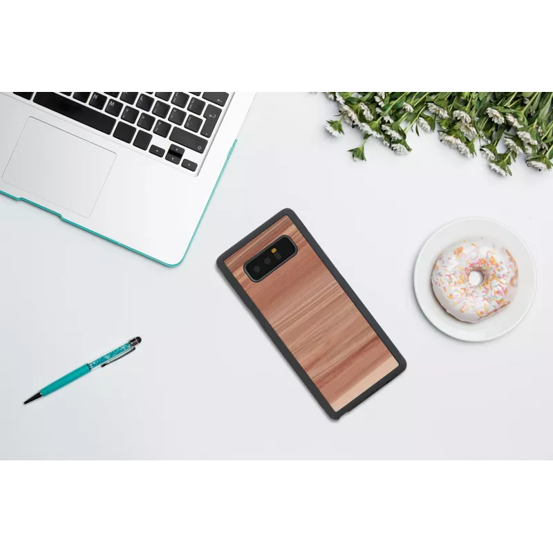 Capa para smartphone man and wood para Galaxy Note 8 — cappuccino preto capa de proteção