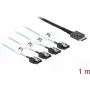 DeLOCK OCuLink - Cabo SAS interno – SAS 12 Gbit/s – OCuLink (SFF-8611) (M) para SATA (M) – 1 m (85829)