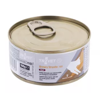 Comida húmida para gatos TROVET 100 g — vaca, adulto, suporte renal, humidade 76%, proteína 9,7%, gordura 6,3%