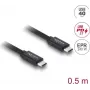 Cabo C2G USB 2.0 A em ângulo reto para Micro-USB B em ângulo reto - Cabo USB - Micro-USB Type-B (M) para USB (M) - 2 m - ficha de 90°, ficha em ângulo reto - preto