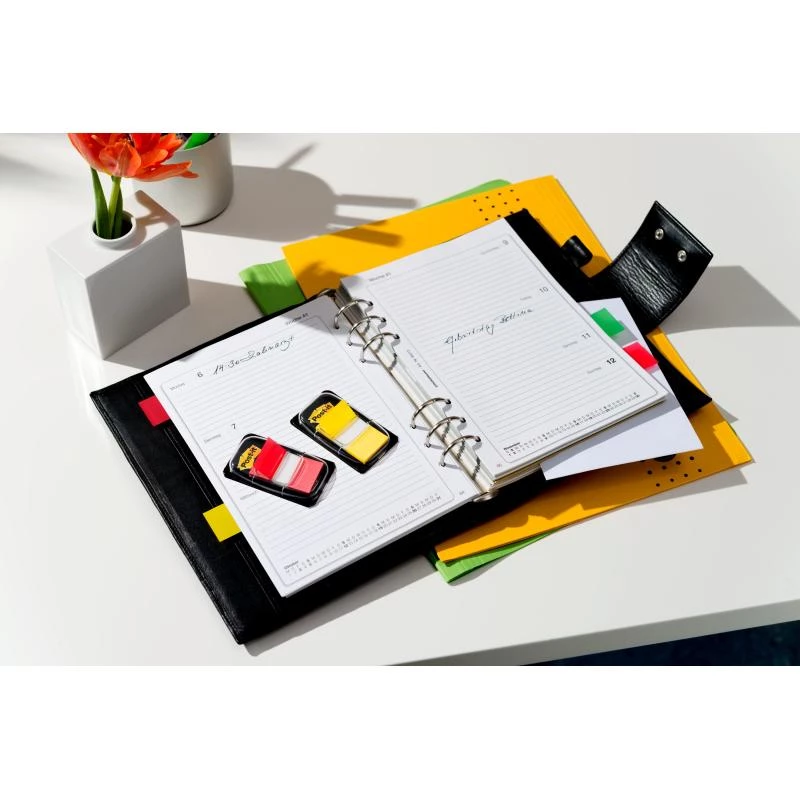 Marcadores Post-it 3M Rosa, estreitos, 50 marcadores, dimensões 25,4 x 43,2 mm, em distribuidor descartável (I680-21)