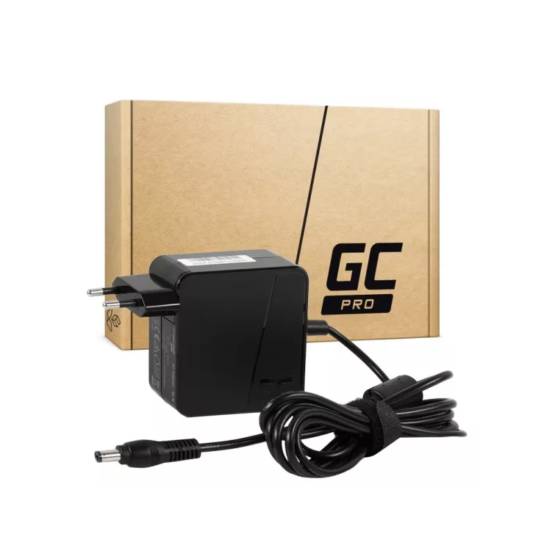 Fonte de alimentação Green Cell AD25PV2 65W, 19V 3,42A carregador de portátil AC/DC, preto