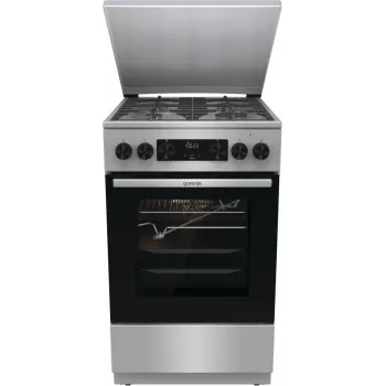 Gorenje GKS5C71XF fogão independente com forno prateado