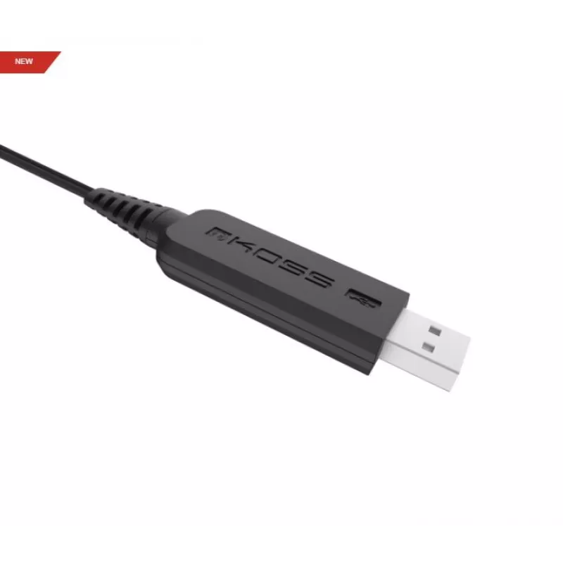 Koss CS200 Headset USB com fios de arco de cabeça para chamadas/música USB Type-A Preto