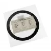 Filtro de poeira DEMCiflex 120 mm redondo, preto/branco para ventoinhas de caixa e aberturas de ventilação