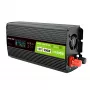 Conversor de tensão Green Cell PowerInverter LCD 12 V 500W/1000W inversor automóvel com ecrã – inversor/adaptador com onda sinusoidal pura automóvel preto
