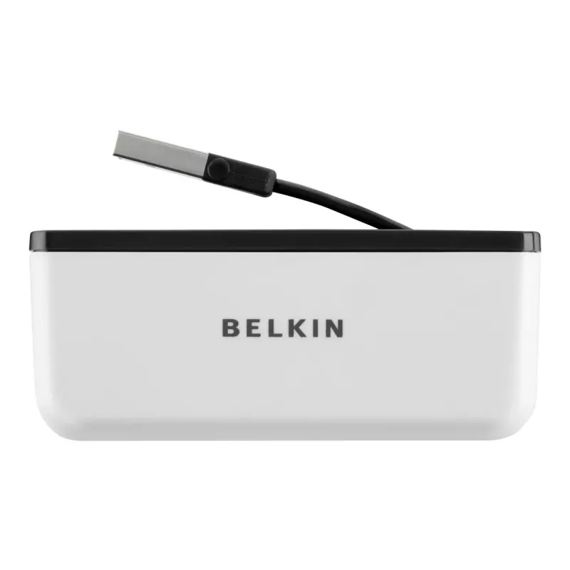Hub de viagem Belkin USB 2.0 4 portas, prateado, F4U021bt