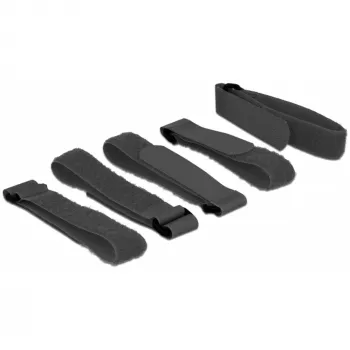 Fecho de velcro DeLOCK 18704 preto 5 unid.