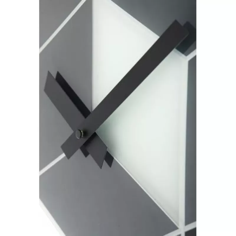 Relógio de parede NeXtime 8171 Cubic, 43,5x37 cm, preto/branco/cinzento