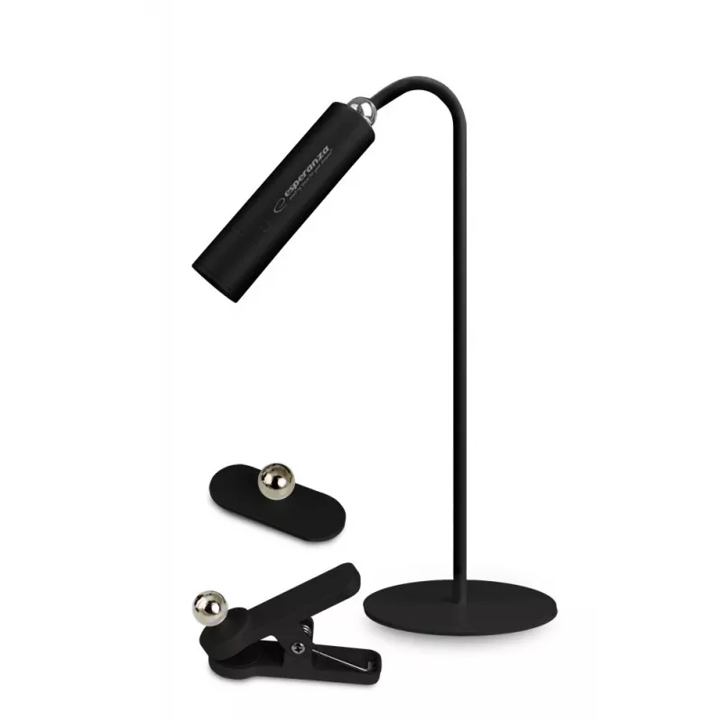 Esperanza ELD118K candeeiro de secretária LED 3 em 1 preto