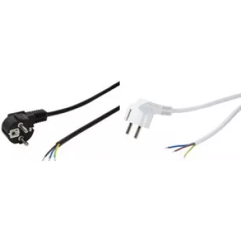 LogiLink - Cabo de alimentação - CEE 7/7 (M) para sem ficha - AC 250 V - 1,5 m - Preto