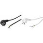 LogiLink - Cabo de alimentação - CEE 7/7 (M) para sem ficha - AC 250 V - 1,5 m - Preto