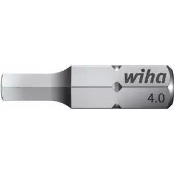 Ponta para chave de fendas Wiha 7013 Z – 5,0 mm aço, 25 mm de comprimento, haste sextavada de 1/4 polegadas (25,4/4 mm), 1 unid.