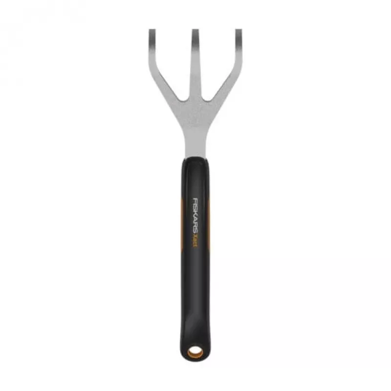 Fiskars Xact preto, escarificador de mão em aço inoxidável
