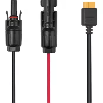 Cabo EcoFlow LMC4-XT60I-2,5M para painéis solares, conector XT60i, 2,5 m, preto/vermelho