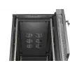 Armário rack LANBERG FF01-6222-12B 22U 600x1200 mm preto com portas frontal e traseira de vidro
