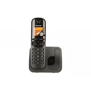 Telefone DECT Panasonic KX-TGC 210 PDB Preto com Identificação de Chamadas
