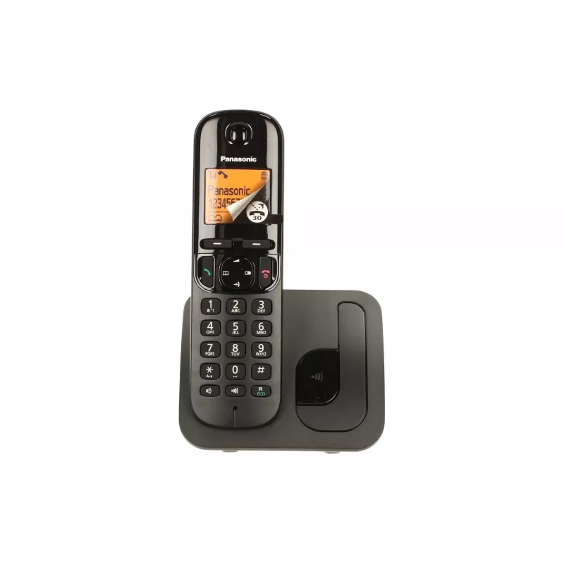 Telefone DECT Panasonic KX-TGC 210 PDB Preto com Identificação de Chamadas