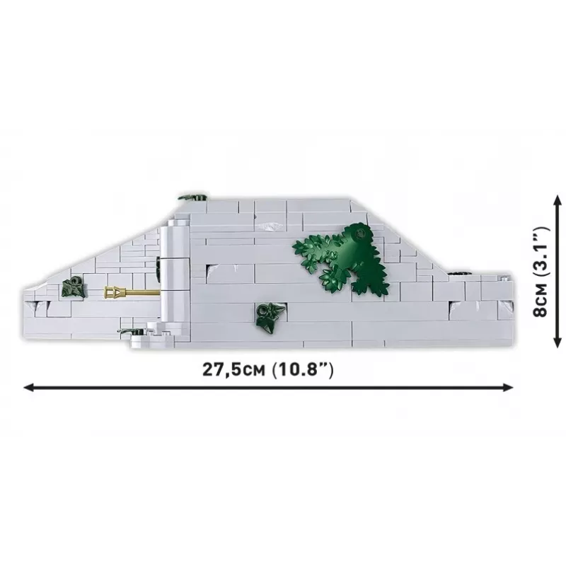 Conjunto de construção Cobi Deutscher Bunker Regelbau 667/642 Modelo COBI-3136 – conjunto de peças detalhado