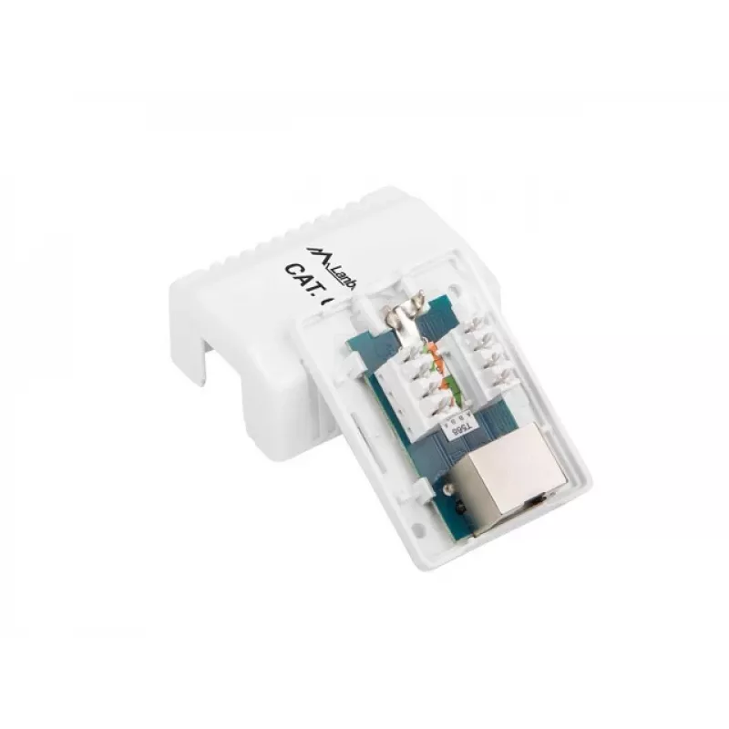 Tomada de superfície RJ-45 branco Lanberg OS6-0001-W