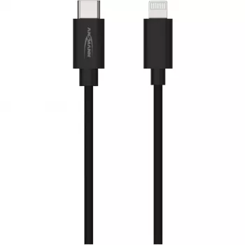 Cabo para telemóvel Ansmann 1700-0106 preto USB C Lightning 0,12 m