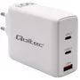 Carregador QOLTEC 100W GaN USB-C Dual PD 5–20V 1,5–5A, 2×USB-C
