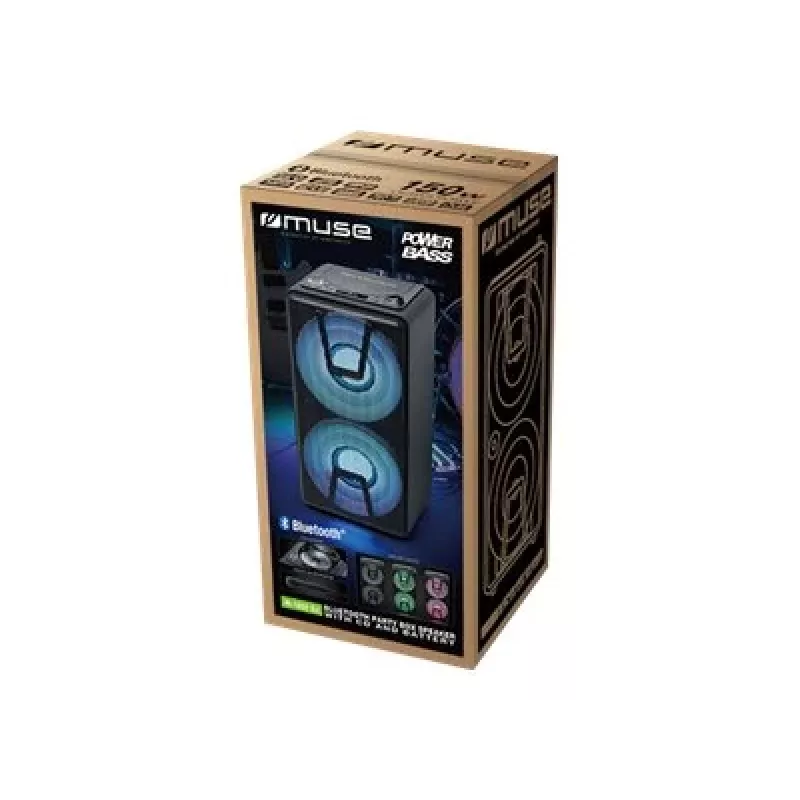 Muse | Coluna Party Box | M-1820 DJ | 150 W | Bluetooth | Preto | Ligação sem fios