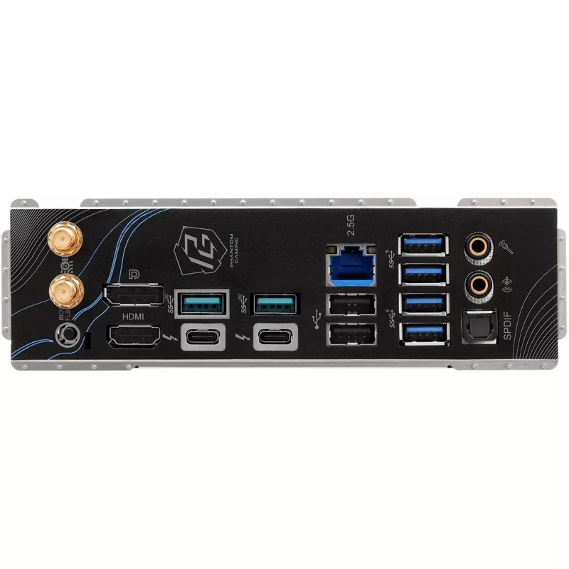ASRock Phantom Gaming Z890M Riptide WiFi placa-mãe, Intel Z890, LGA1851, micro ATX, DDR5, até 256 GB, Wi-Fi 6E, Bluetooth, LAN 5GbE, USB4