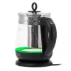 Chaleira elétrica Adler | AD 1299 | elétrica | 2200 W | 1,5 L | vidro | base rotativa 360° | preta