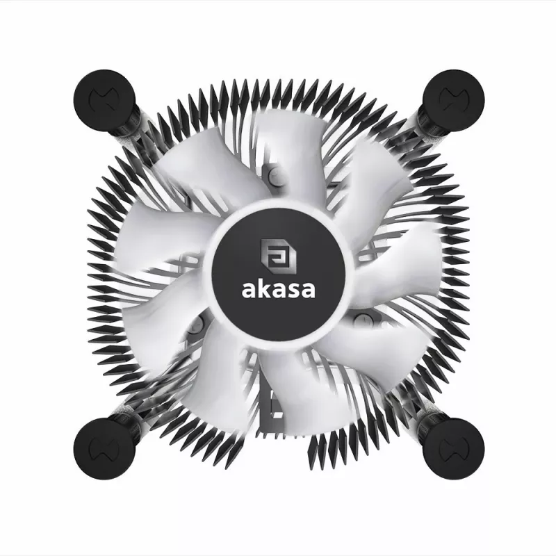 Arrefecedor de ar Akasa AK-CC6615BP01 preto 600-3000 rpm rolamento de esferas duplo