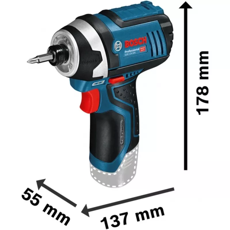Bosch GDR 12V-105 Professional 2600 RPM preto, azul, vermelho