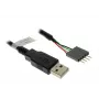 Cabo USB Akasa 0,4 m USB A Preto