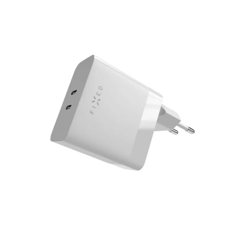 Carregador FIXED FIXC65-2C-WH interior AC carregamento rápido 2x USB Type-C