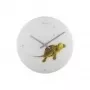 Relógio de parede NeXtime 8137 Turtle, Ø43 cm, branco/verde
