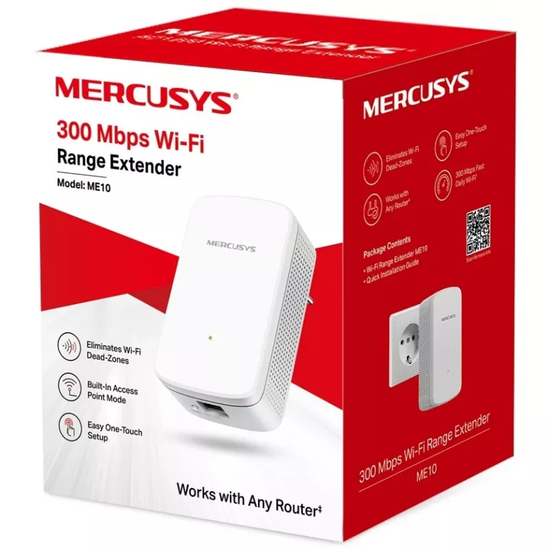 Repetidor WLAN Mercusys ME10 V1 Montebar i wall