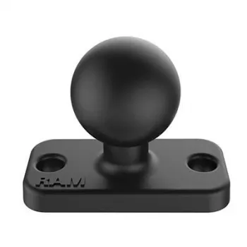 RAM Mounts RAM tamanho B placa esférica e retangular com padrão de 2 furos de 1,5 polegadas (RAM-B-202U-12)