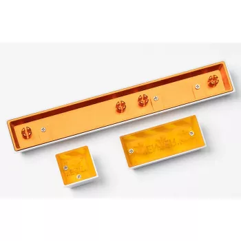 Enter Aluminum Alloy Artisan Keycap, tecla branco/laranja