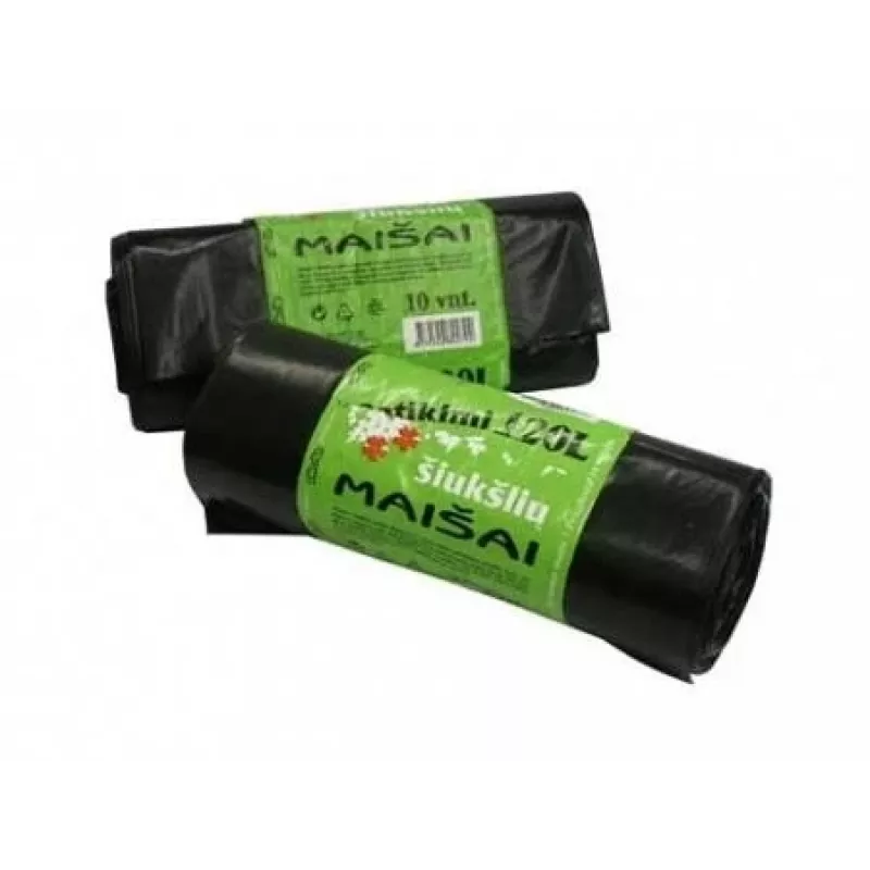 Sacos do lixo Plasta, 20 l / 20 unid., 20 mícron, preto