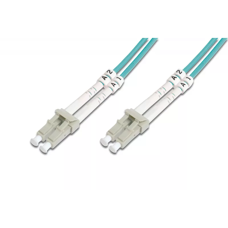Cabo de patch de fibra ótica multimodo OM3 LC/LC 15 m Digitus