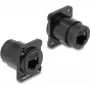 Cabo de rede DeLOCK módulo D-Type RJ45 Cat.6A fêmea para fêmea preto