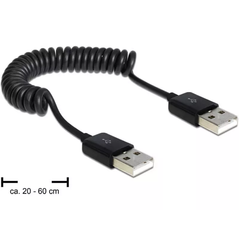 Cabo USB DeLOCK 83239 USB 2.0 0,6 m preto