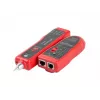 Testador de cabos de rede LANBERG NT-0501 — suporte RJ-11/RJ-12/RJ-45, comprimento máx. 250 m, bateria integrada, indicadores LED, preto