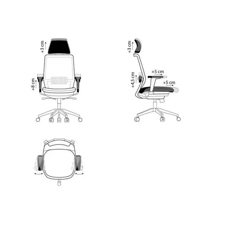 Cadeira de escritório ergonómica SPECTRUM preta