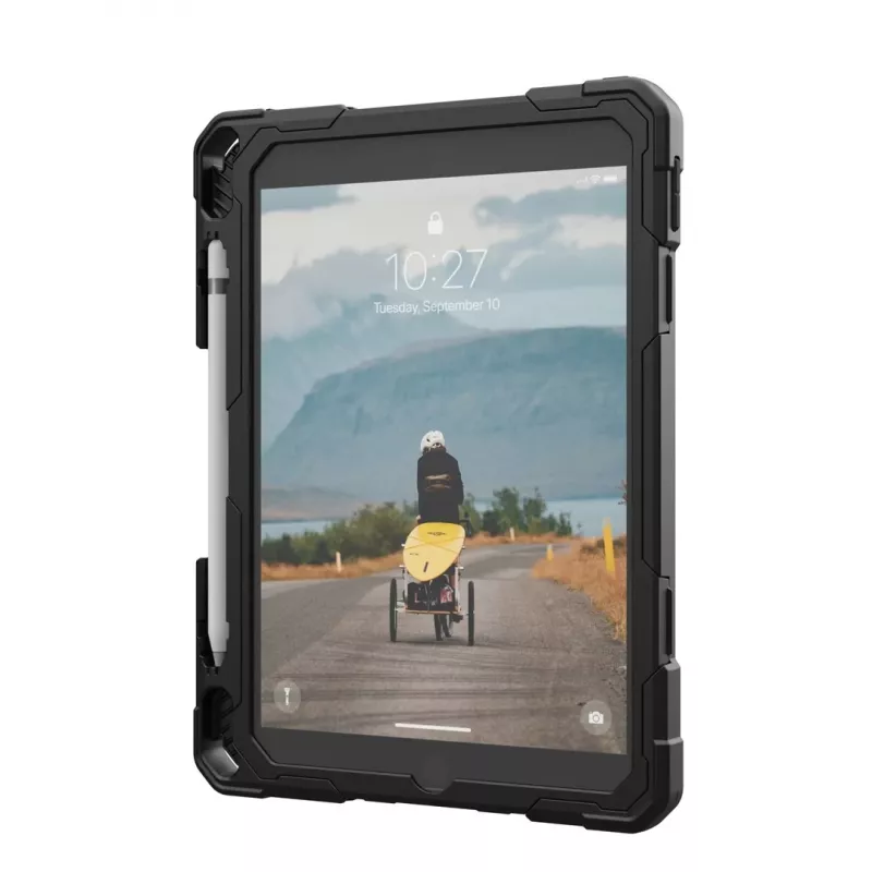 Urban Armor Gear Plasma Healthcare 124470114340 capa para tablet Apple iPad 10.9 (10.ª geração) / 11 (A16), 27,7 cm (10,9"), bumper, suporte, alça de mão, ice/preta