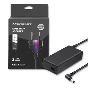 Qoltec 50070 fonte de alimentação 90W | 19V | 4,74A | 5,5*2,5 | +cabo de alimentação