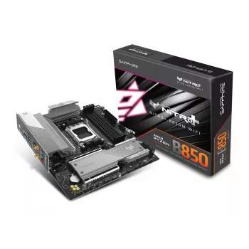 Placa-mãe Sapphire NITRO+ B850M WIFI — AMD B850, socket AM5, micro ATX, DDR5, 4x DIMM, Wi-Fi 6, LAN 2,5Gb, 2x M.2
