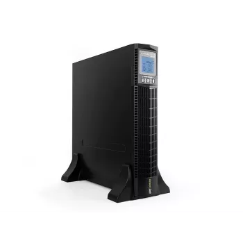 Unidade de alimentação ininterrupta Green Cell UPS13 — UPS online de dupla conversão, 1000 VA / 900 W, onda sinusoidal pura, 6 saídas AC, LCD, 2× baterias 12V 9Ah