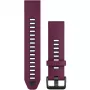 Pulseira de silicone para relógio GARMIN Quickfit 010-13391-04, 20 mm, grafite/vermelho