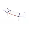 Estendal Leifheit Pegasus 180 Maxx Winged — estendal de chão, 18 m de comprimento de secagem, altura ajustável 1080–1280 mm, 550×1100×1280 mm, azul/branco