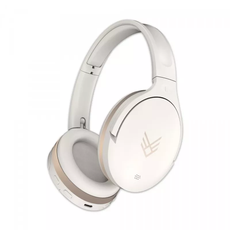 Auscultadores sem fios on-ear Audeeo Serene Hush Pro, creme